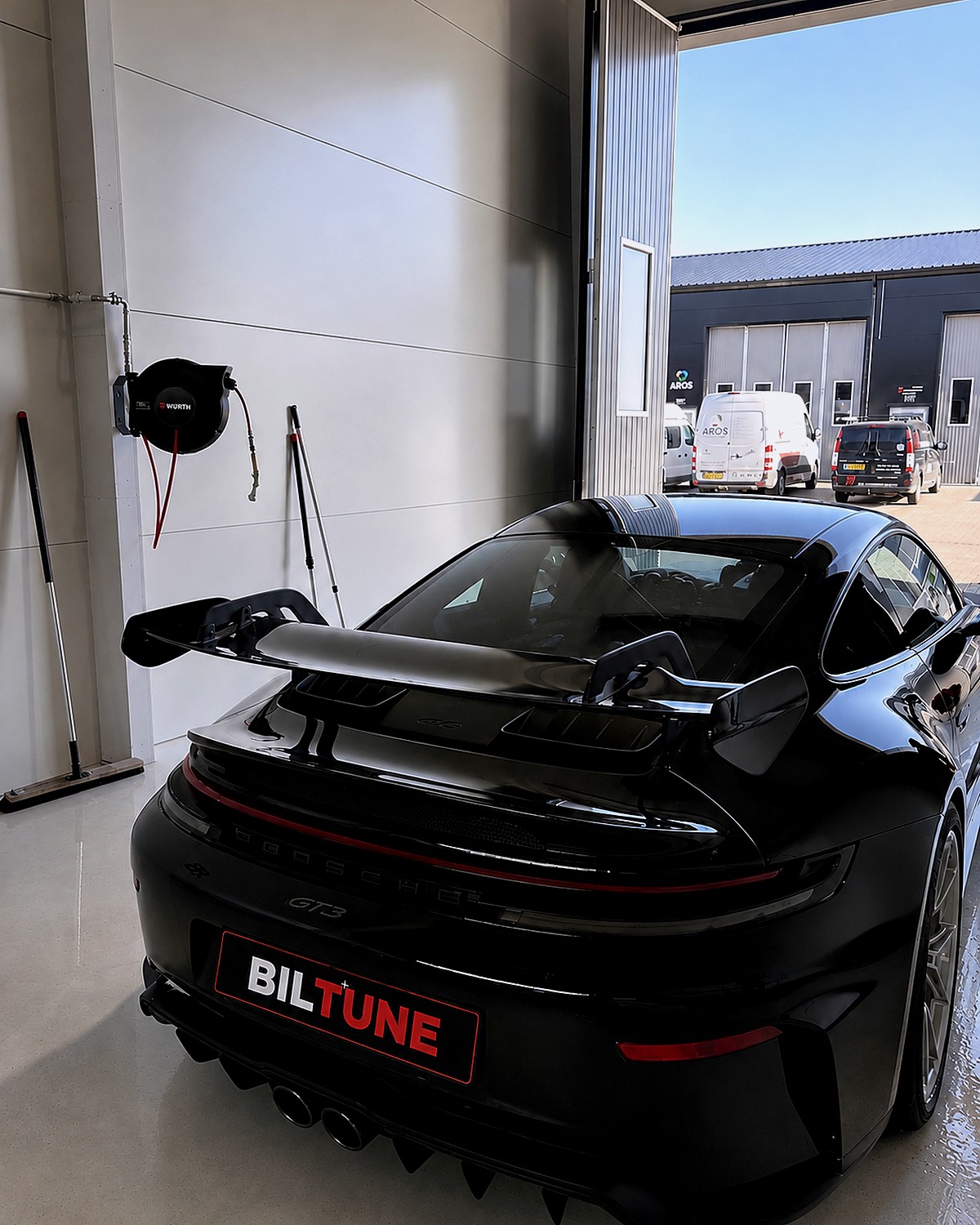 Porsche 911 GT3 på værkstedet